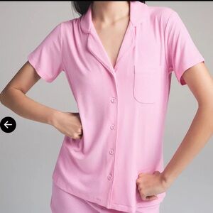 NWT SKIMS Lounge Short Sleeve in Bubble Gum Color